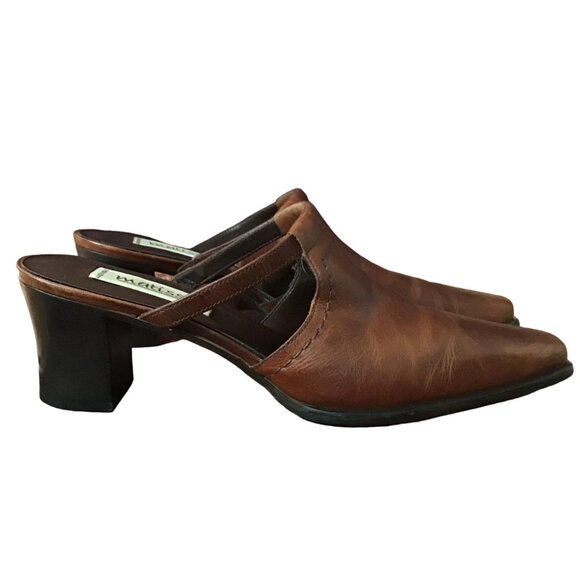 Matisse Mules Womens Size 8 M Brown Leather Block Heel Clogs - Picture 1 of 12